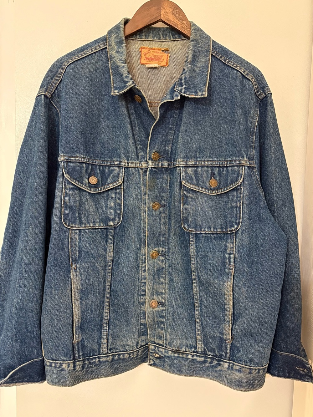 VINTAGE 90s GAP Pioneer Classic Blue Denim Jacket Men’s Size:XL